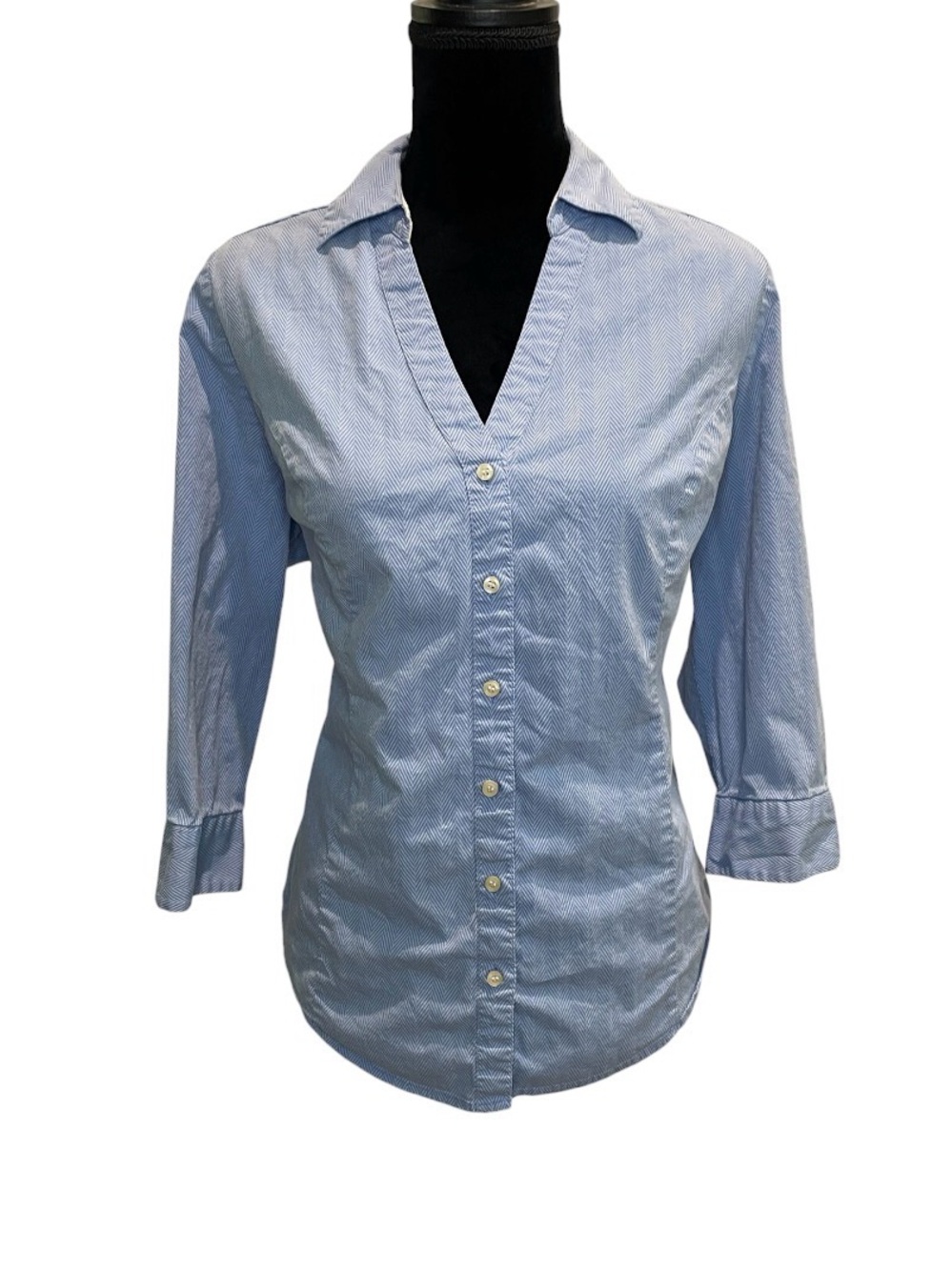 Lane Bryant Light Blue Button-Down Shirt